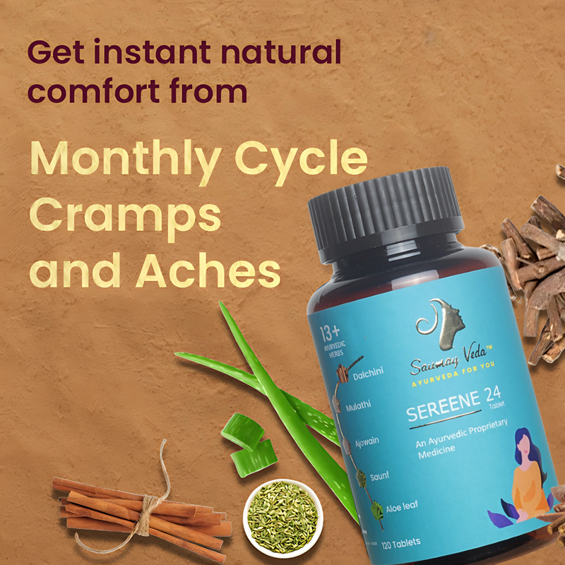 Ayurvedic Supplement for Period Pain Relief - SEREENE 24