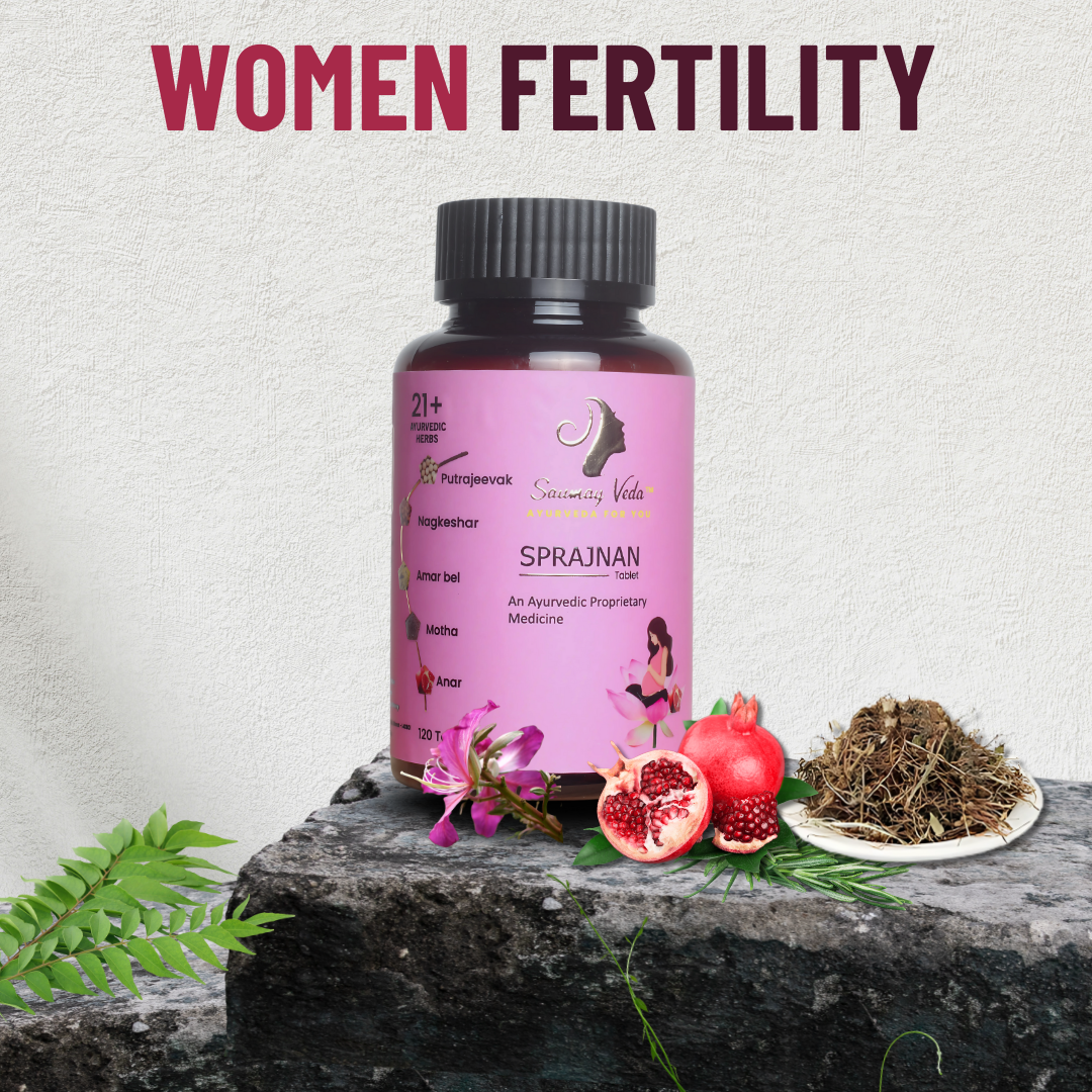 Women Fertility Ayurvedic Tablets - Sprajnan by Saumay Veda