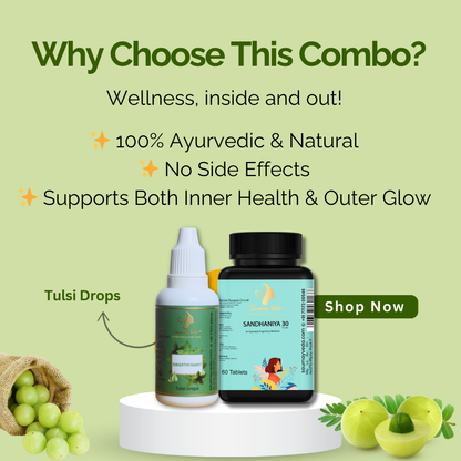 Tulsi drop collagen combo