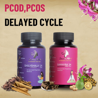 REGULAR PERIODS WITH DELAYED PERIODS,  Samayra 24 and Shilyshally 24 combo