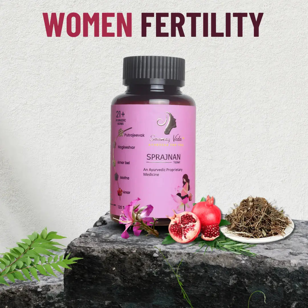 Women Fertility Ayurvedic Tablets - Sprajnan By Saumayveda